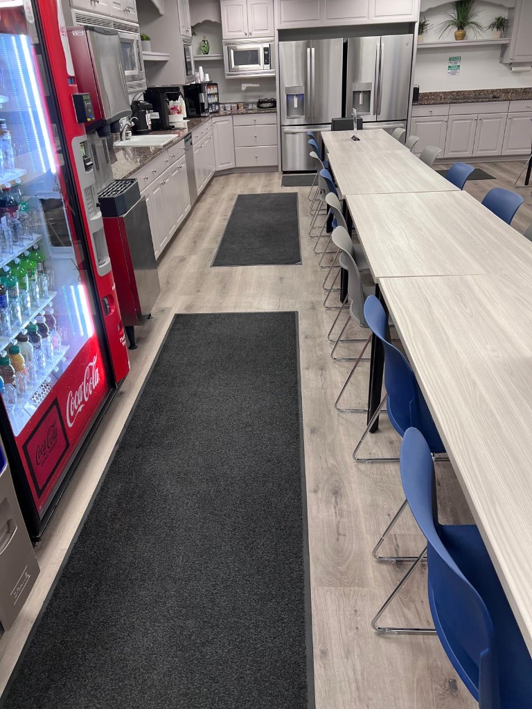 Commercial breakroom and common area after service. Photo 2 of 4.