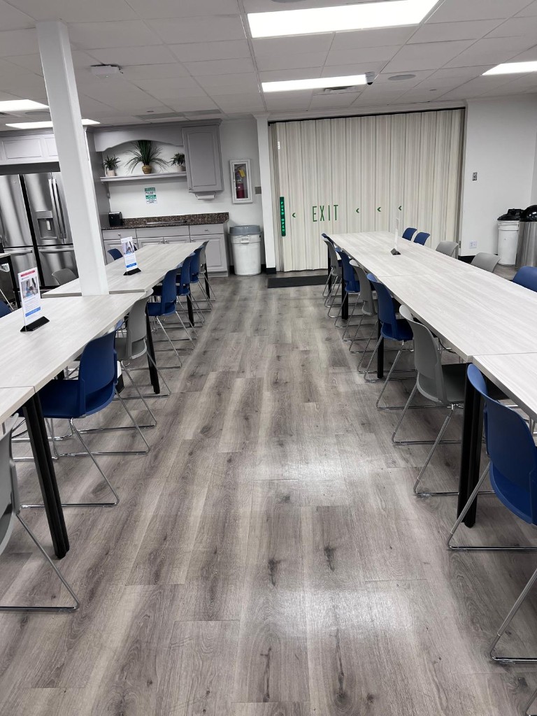 Commercial breakroom and common area after service. Photo 3 of 4.