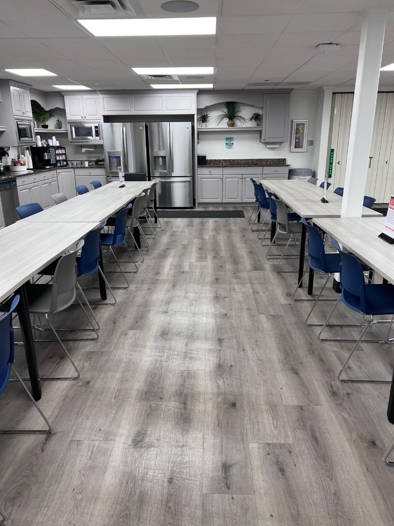 Commercial breakroom and common area after service. Photo 4 of 4.