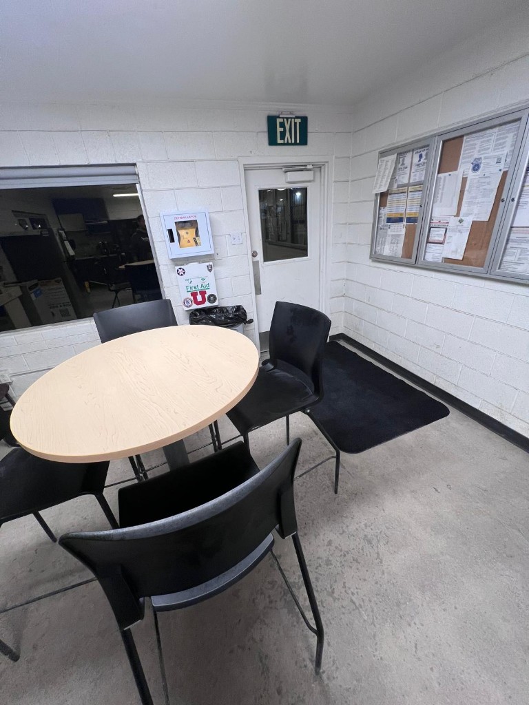 Industrial breakroom and common area after service. Photo 1 of 4.